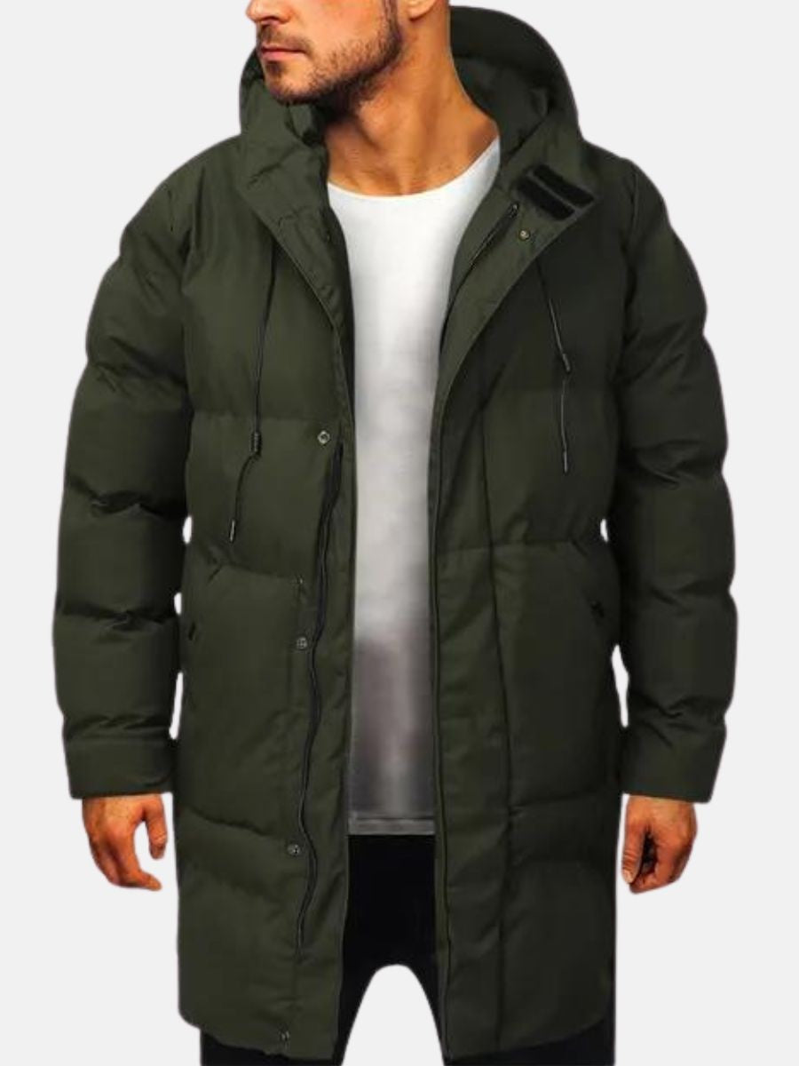 Men’s Mid-Length Padded Hooded Jacket