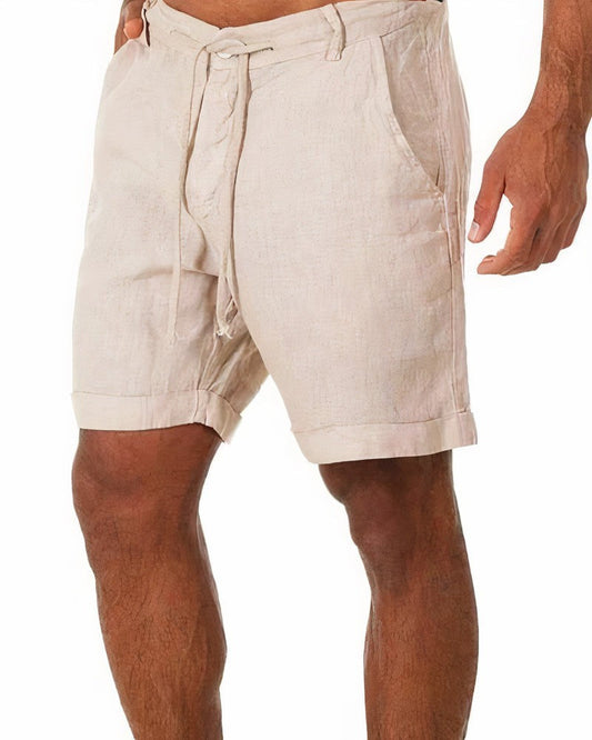 Men’s Relaxed Linen Drawstring Shorts