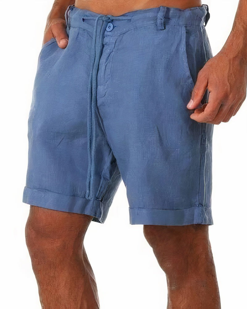 Men’s Relaxed Linen Drawstring Shorts