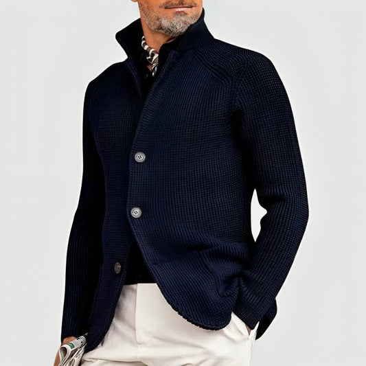 Men’s Waffle-Knit Button-Front Cardigan