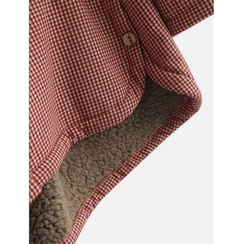 Women’s Hooded Fleece Plaid Jacket