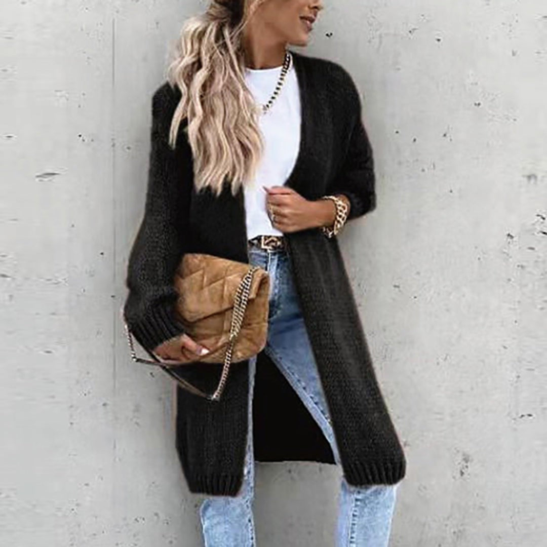 Women’s Long Open-Front Knit Cardigan
