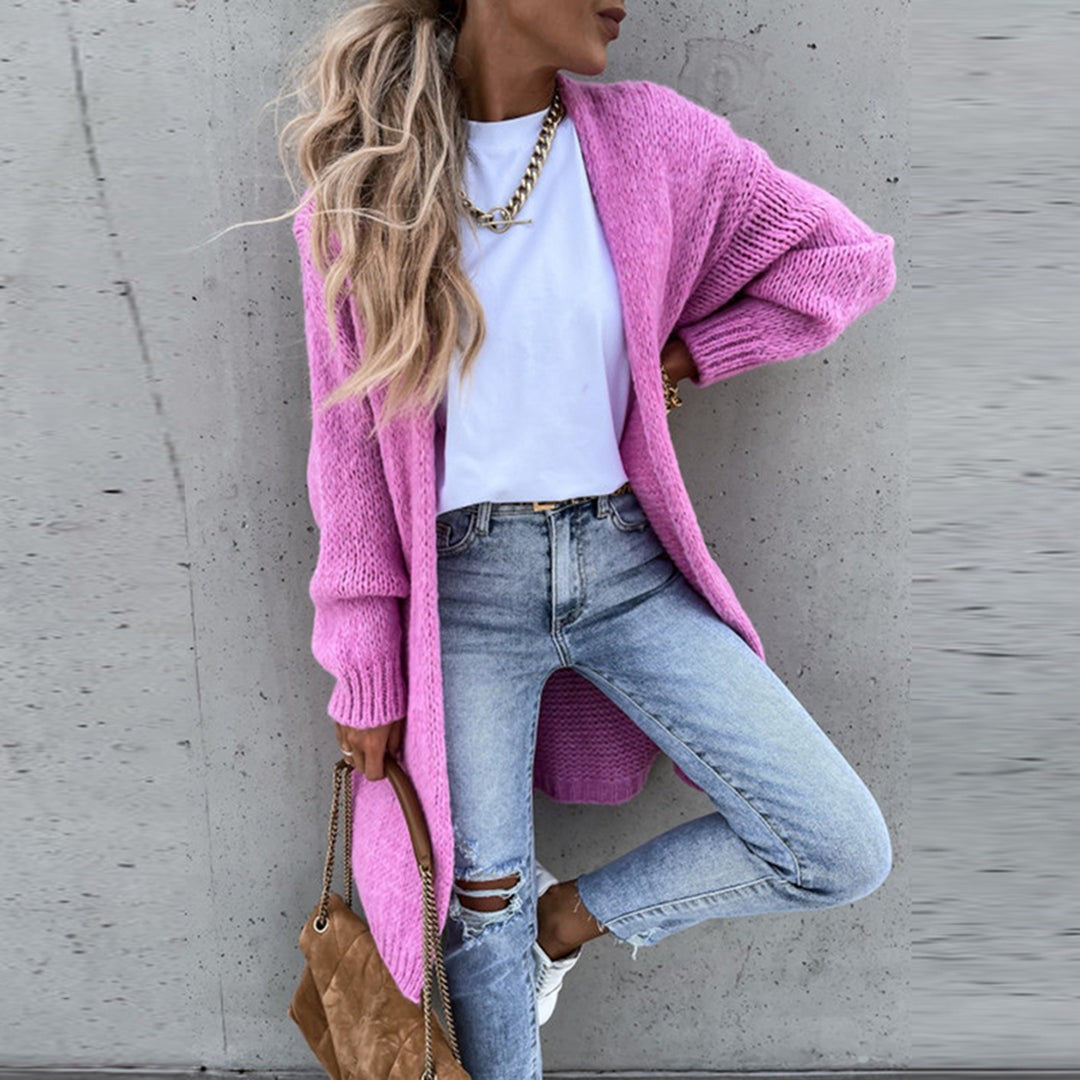 Women’s Long Open-Front Knit Cardigan