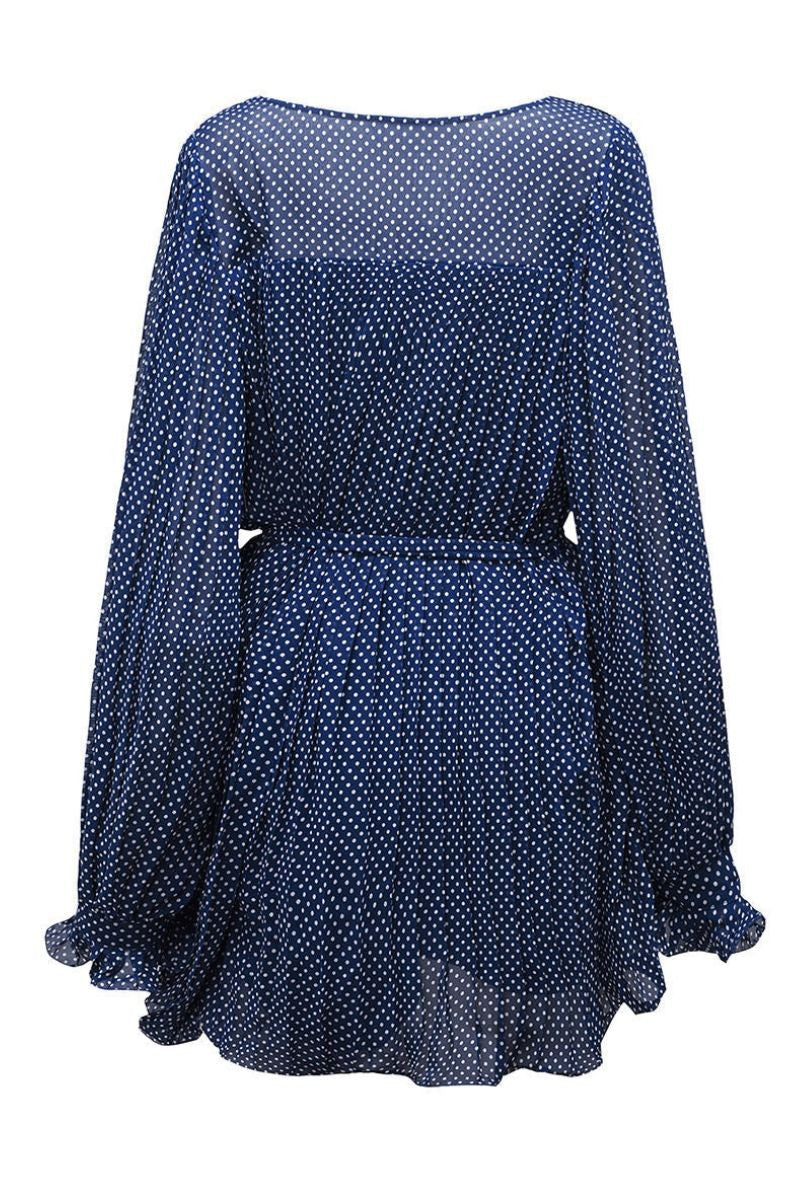 Women’s Pleated Mini Dress with Belt