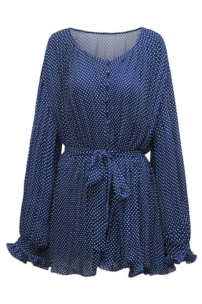 Women’s Pleated Mini Dress with Belt