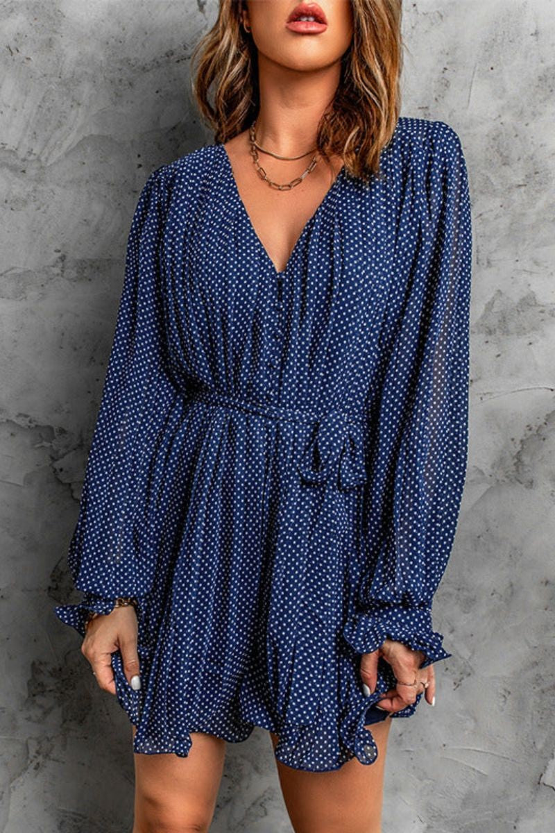 Women’s Pleated Mini Dress with Belt