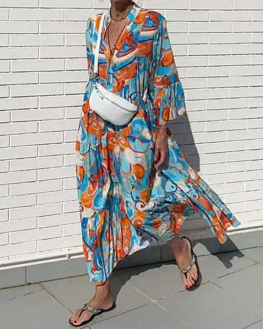 Women’s Ruffled V-Neck Dress