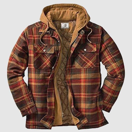 Men’s Checkered Hooded Jacket