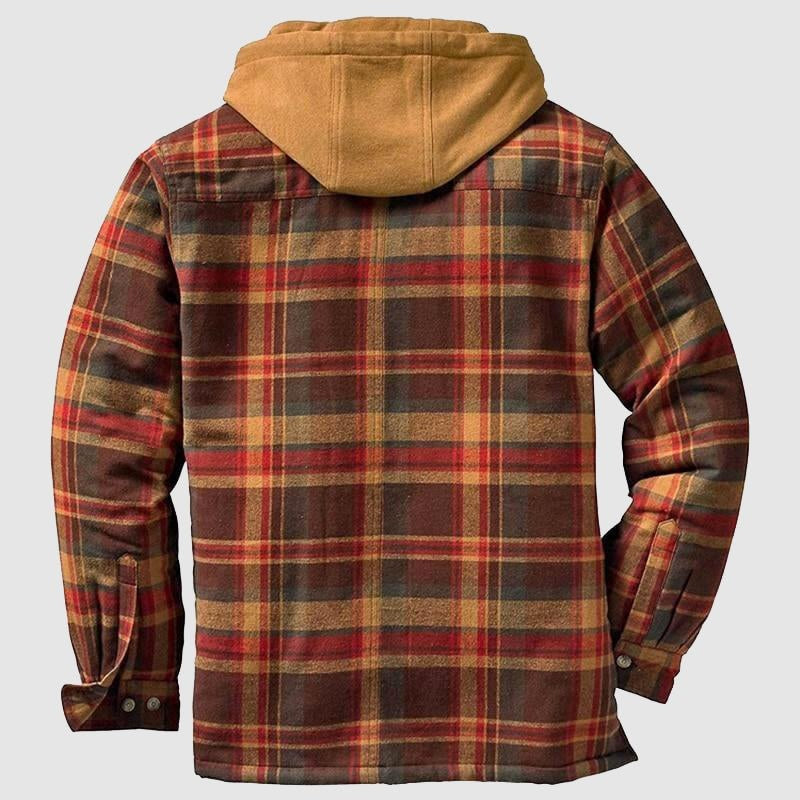Men’s Checkered Hooded Jacket