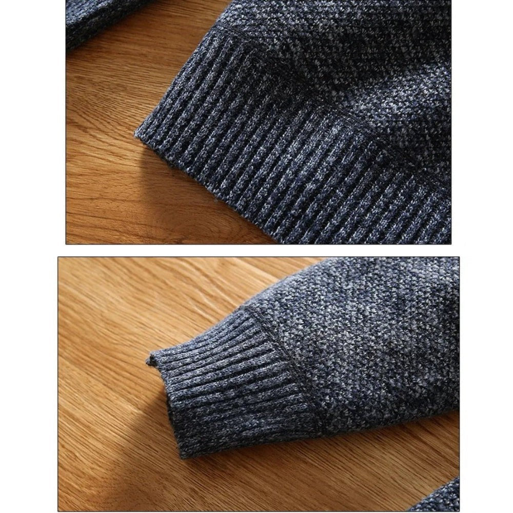 Men’s Half-Zip Stand Collar Sweater