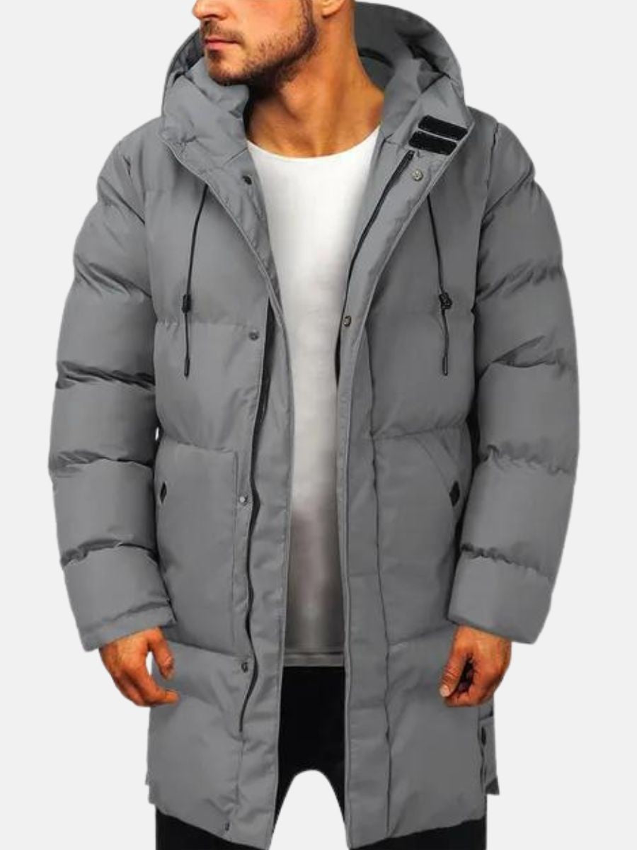 Men’s Mid-Length Padded Hooded Jacket