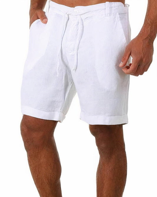 Men’s Relaxed Linen Drawstring Shorts
