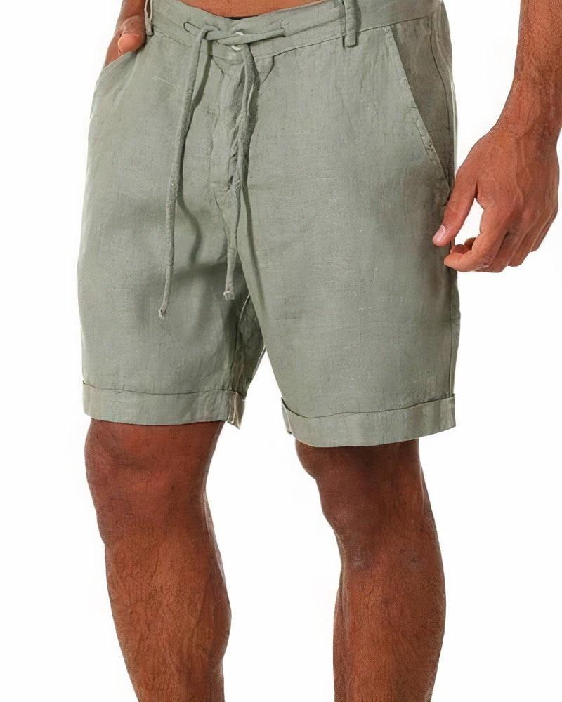 Men’s Relaxed Linen Drawstring Shorts