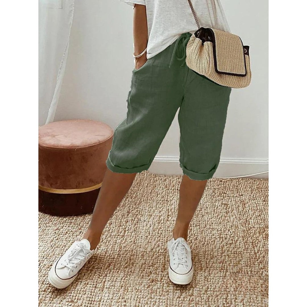 Women’s Casual Cotton Drawstring Shorts