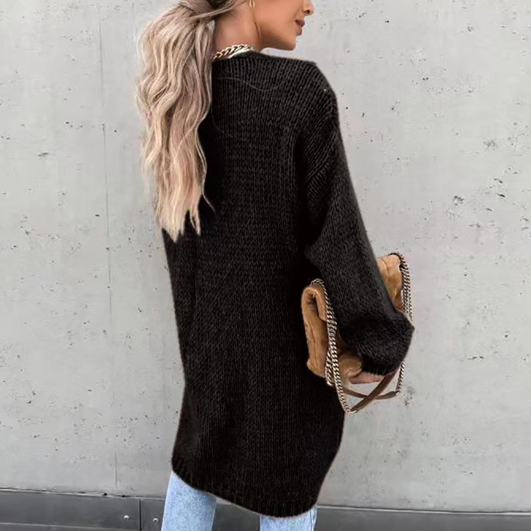 Women’s Long Open-Front Knit Cardigan