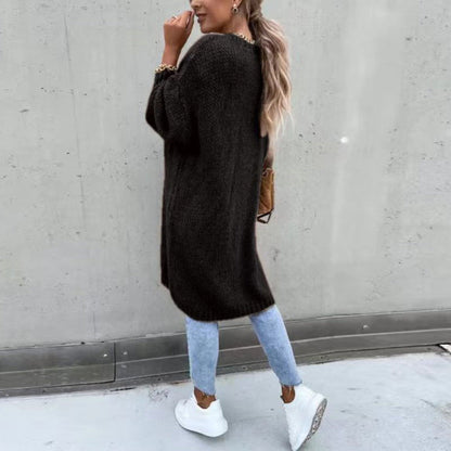 Women’s Long Open-Front Knit Cardigan