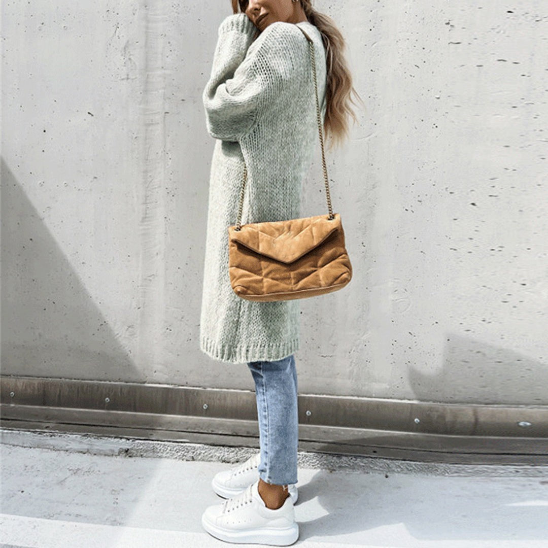 Women’s Long Open-Front Knit Cardigan