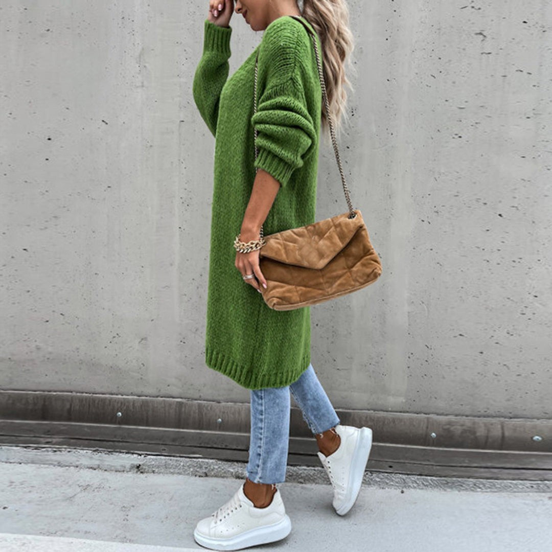 Women’s Long Open-Front Knit Cardigan