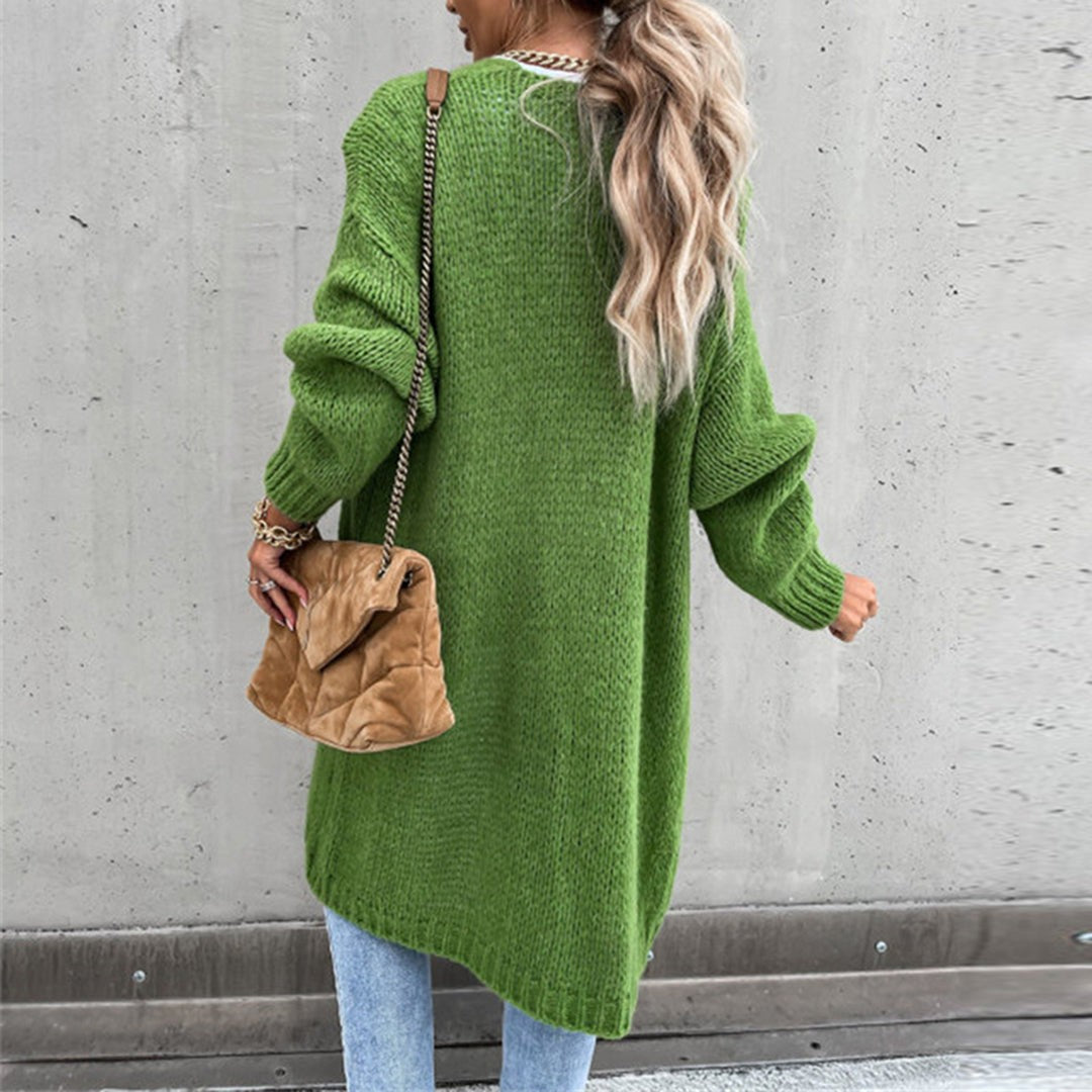 Women’s Long Open-Front Knit Cardigan