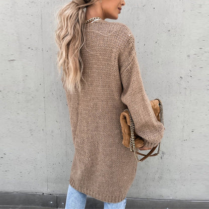 Women’s Long Open-Front Knit Cardigan