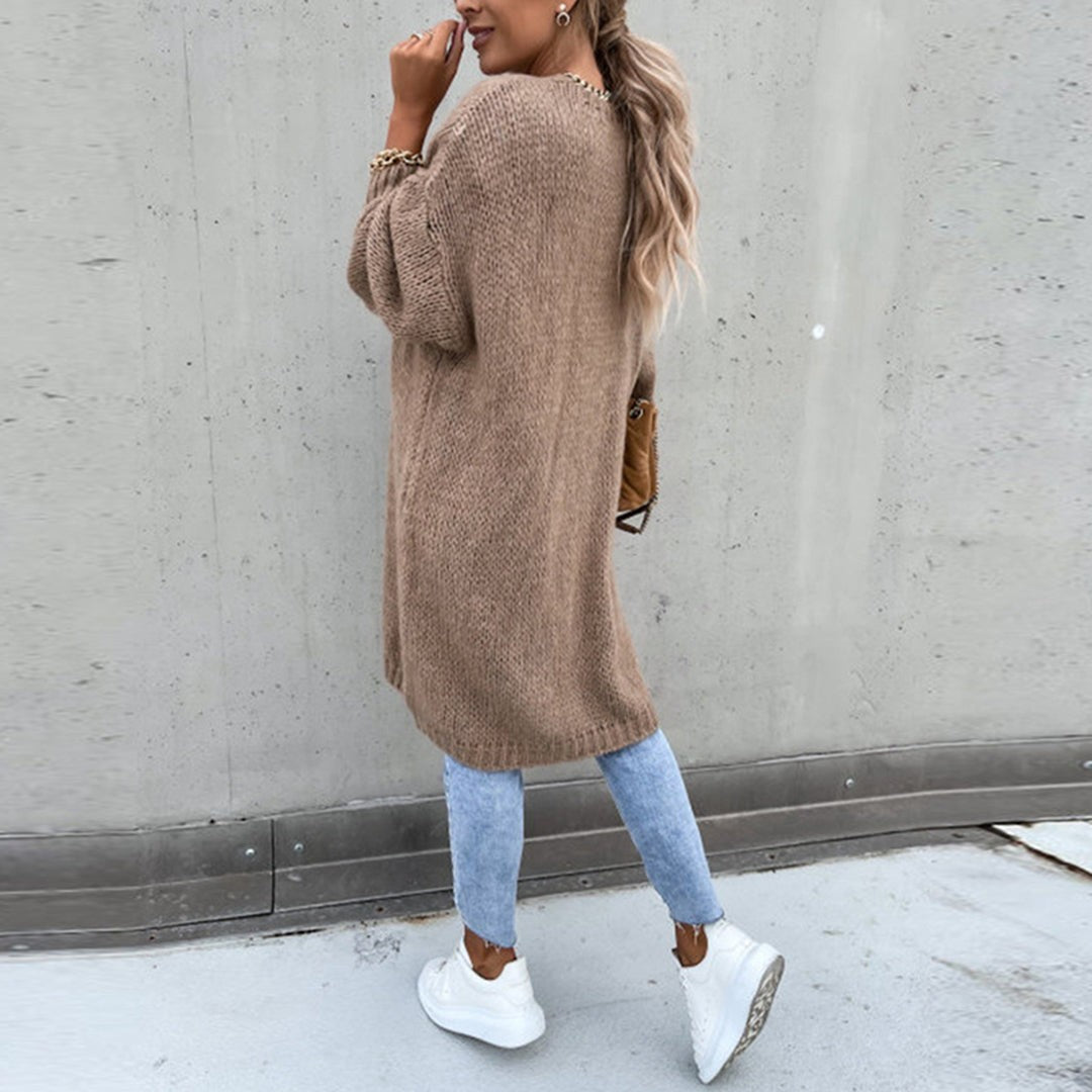 Women’s Long Open-Front Knit Cardigan
