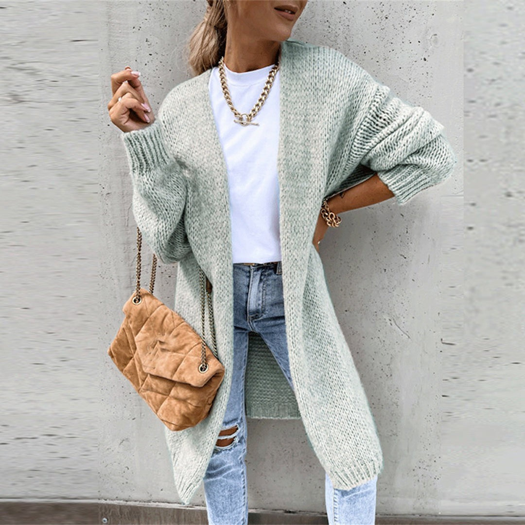Women’s Long Open-Front Knit Cardigan