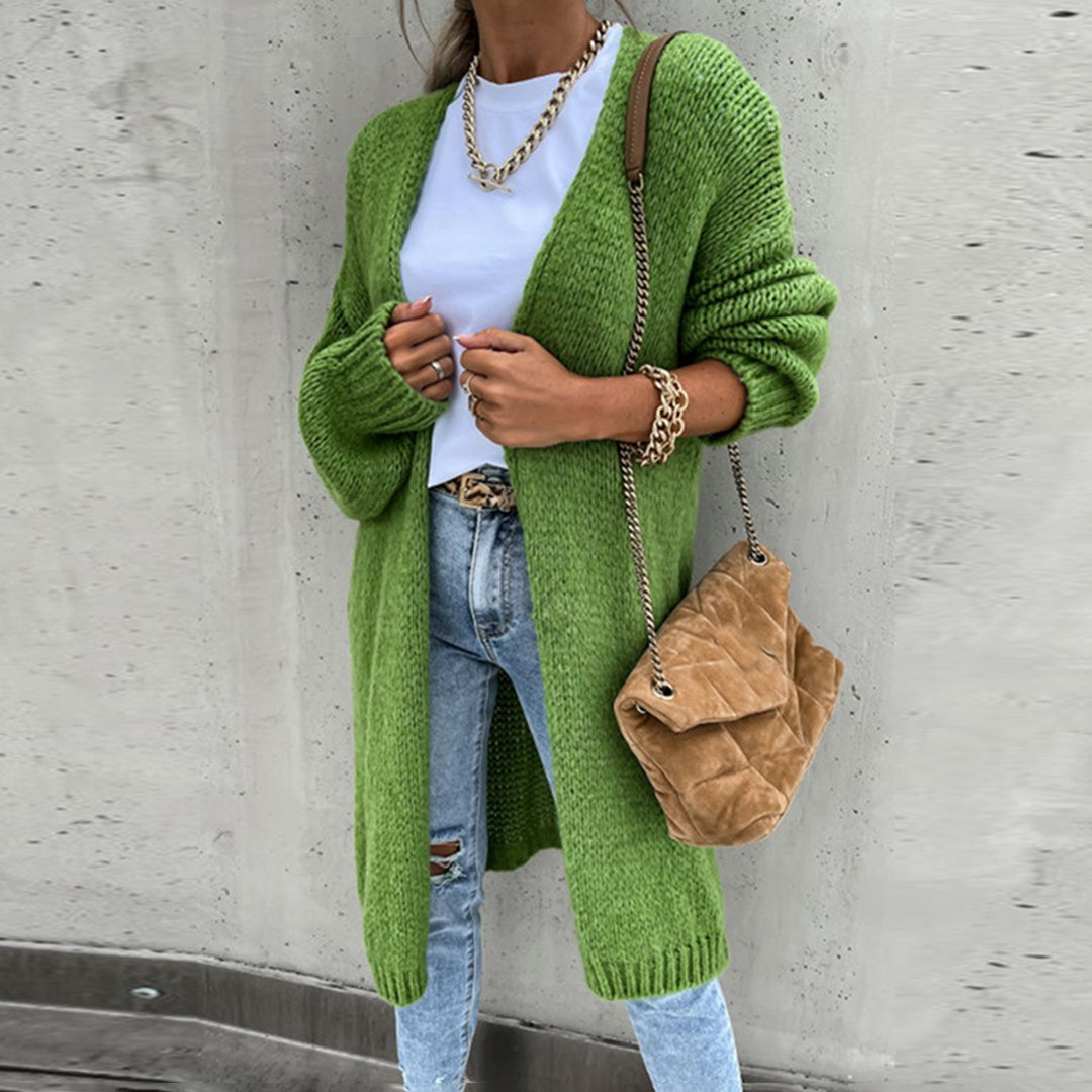 Women’s Long Open-Front Knit Cardigan