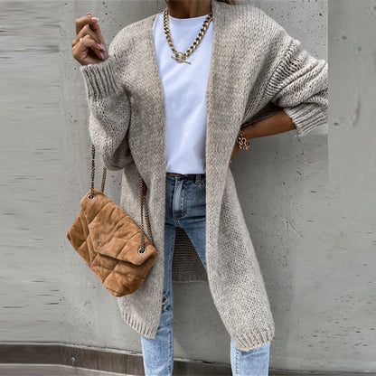 Women’s Long Open-Front Knit Cardigan