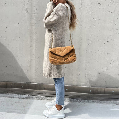 Women’s Long Open-Front Knit Cardigan