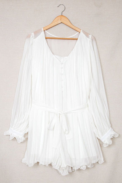 Women’s Pleated Mini Dress with Belt