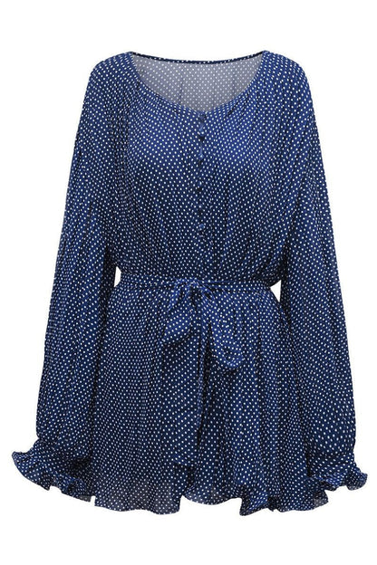 Women’s Pleated Mini Dress with Belt