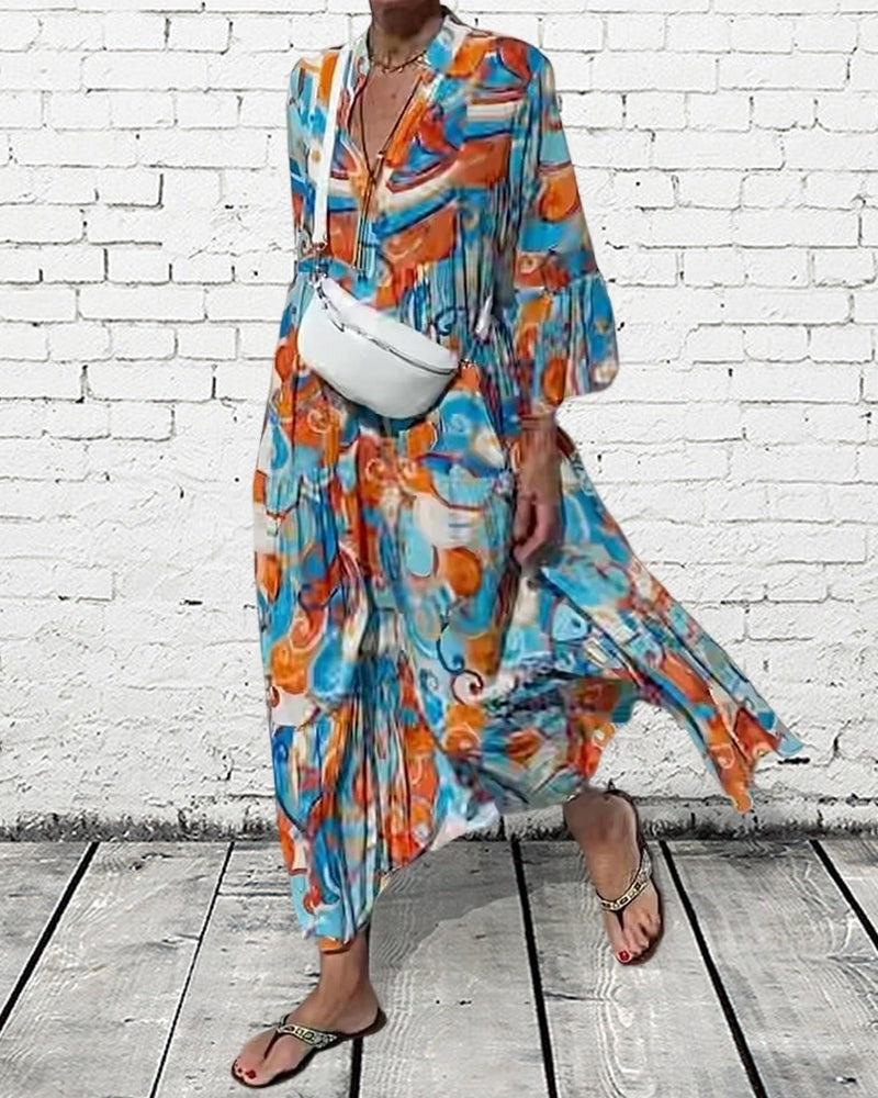 Women’s Ruffled V-Neck Dress