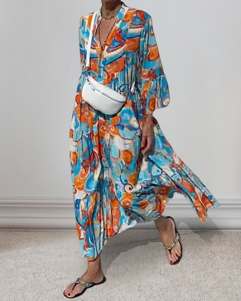 Women’s Ruffled V-Neck Dress